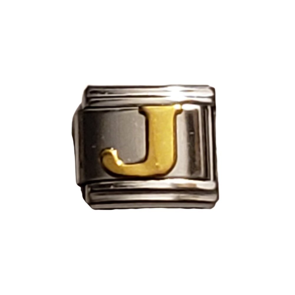 Italian Charm Bracelet Alphabet Letter Link - LETTER "J"